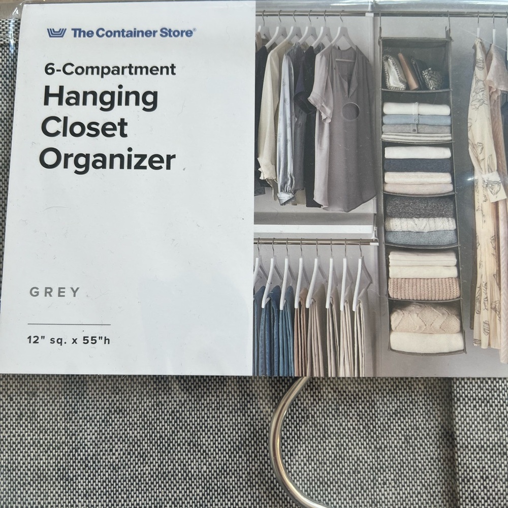 The Container Store Gray Hanging Closet Organizer